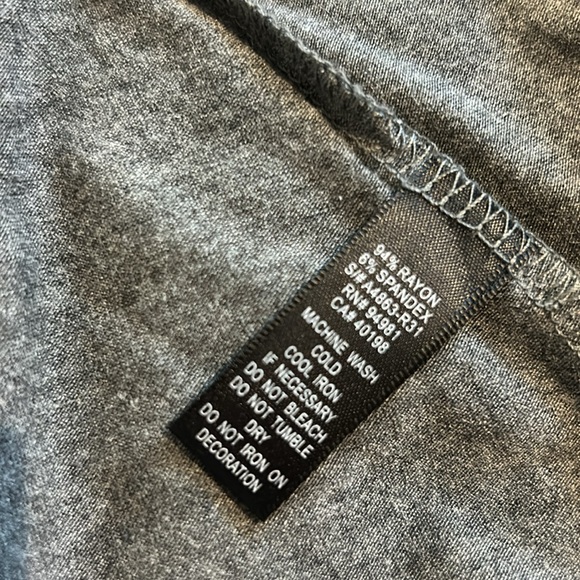 Gray Baby Doll Tank Top-sz M - Picture 7 of 7